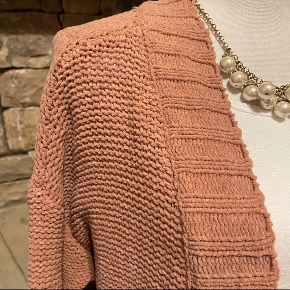 NWOT Aerie Tan Chenille Tie Front Cardigan Sweater Size Small - Picture 4 of 10